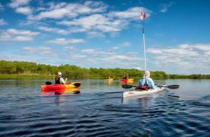 Day 2 - Lisa Rinaman and Jim Durocher paddling towards Lake Washington - Vince Lamb credit