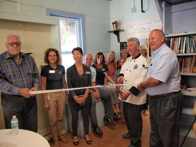 St. Francis House holds ribbon cutting for Rotary-funded kitchen renovation