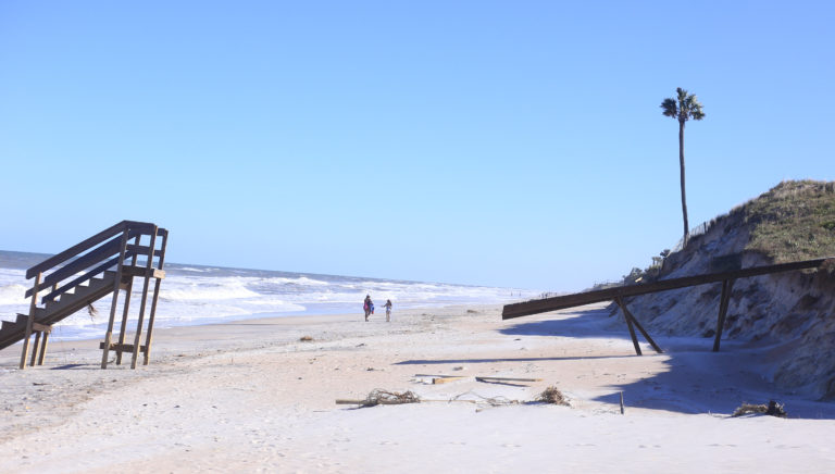 Mickler’s Landing Beach parking lot closed for beach restoration project