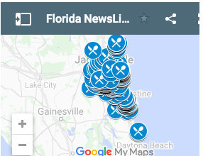 Florida NewsLine’s First Coast Take-Out and Delivery Locations Map First Coast Take-Out and Delivery Locations