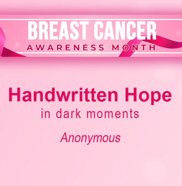 Handwritten hope in dark moments