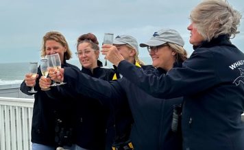 Whale Ambassadors toast first right whale calf of the season