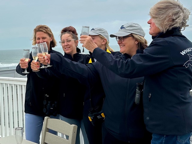 ‘Champagne’ for Champagne: Whale Ambassadors toast first right whale calf of the season