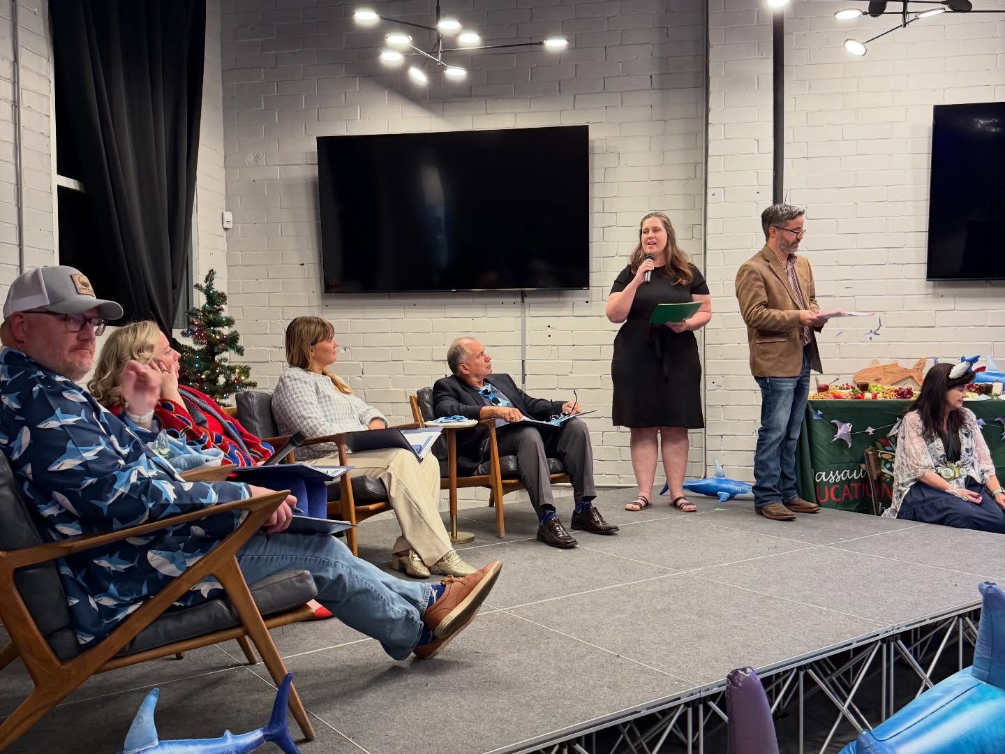 The Nassau Education Foundation hosted Shark Grant Night, a high-energy pitch competition. Photo courtesy Nassau Education Foundation