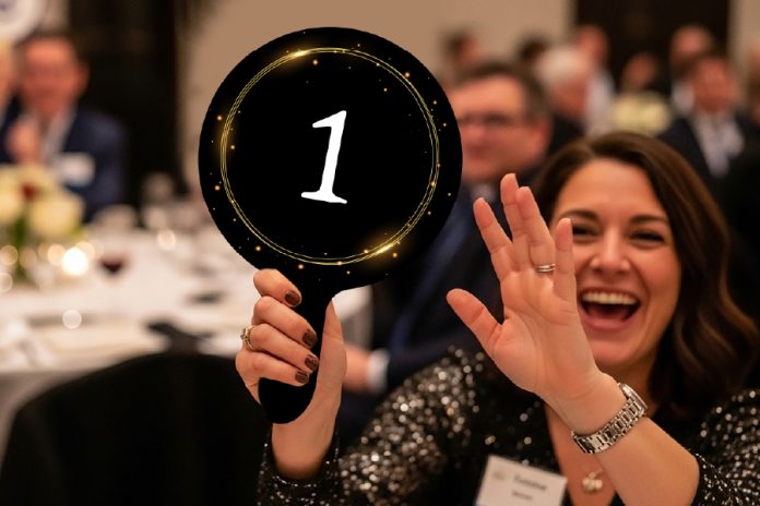 The hybrid event features both an in-person live auction and an online bidding platform to support school enhancements. Photo courtesy of Palencia Elementary School PTO.