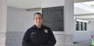 Chief Jeffrey Tambasco outside the FBPD station. Photo by Kate Kimmel/Nassau NewsLine