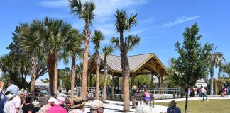 Park visitors watch the Honey Badgers perform. Photo by Kate Kimmel/Nassau NewsLine