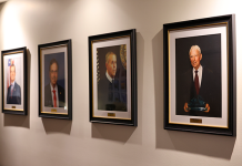 State Attorney R.J. Larizza honors legacy of predecessors Portraits of four former State Attorneys who served Florida’s Seventh Judicial Circuit now hang at the S. James Foxman Justice Center in Daytona Beach. Photo by Haley Harrison, Office of State Attorney R.J. Larizza