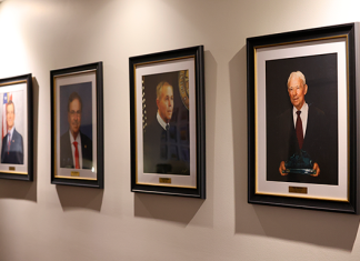 State Attorney R.J. Larizza honors legacy of predecessors Portraits of four former State Attorneys who served Florida’s Seventh Judicial Circuit now hang at the S. James Foxman Justice Center in Daytona Beach. Photo by Haley Harrison, Office of State Attorney R.J. Larizza