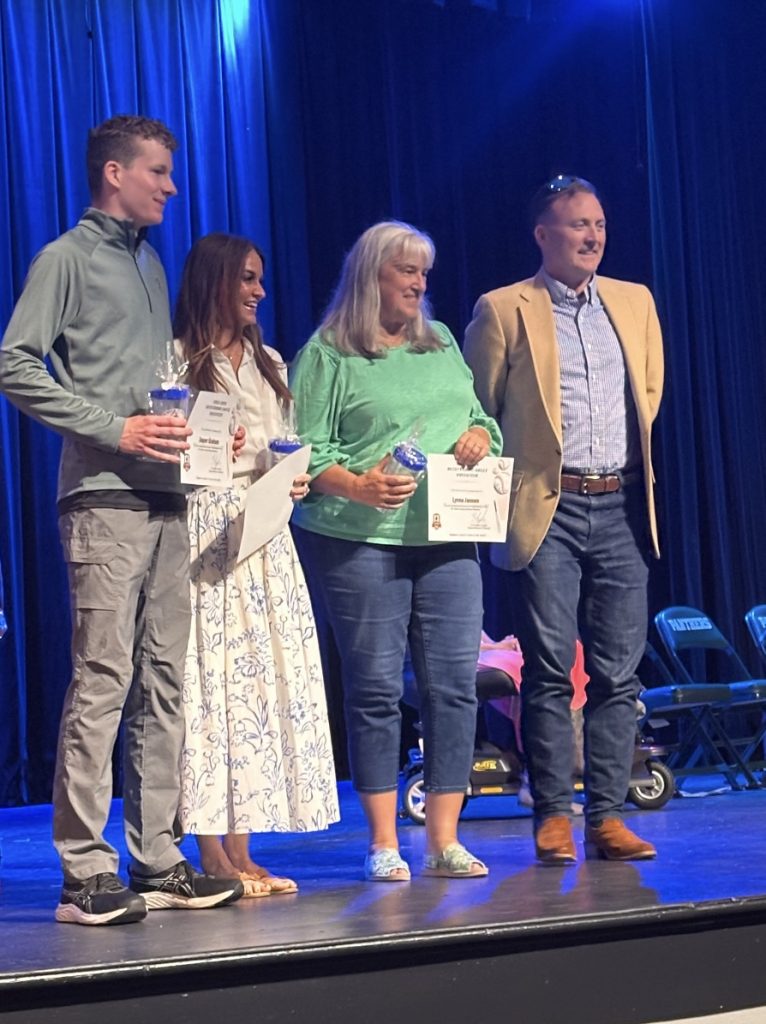 Volunteers Regan Cartwright, Lynne Jansen and Jasper Graham were recognized for their volunteer service to Landrum Middle School. Photo courtesy Ocean Palms Elementary PTO