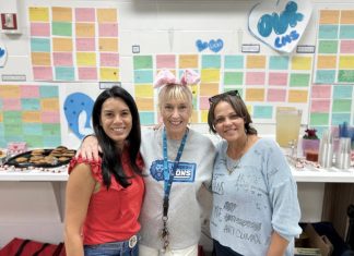 Staff members celebrate "Landrum is Love" week during the PTO-sponsored staff appreciation events. Photo courtesy Ocean Palms Elementary PTO