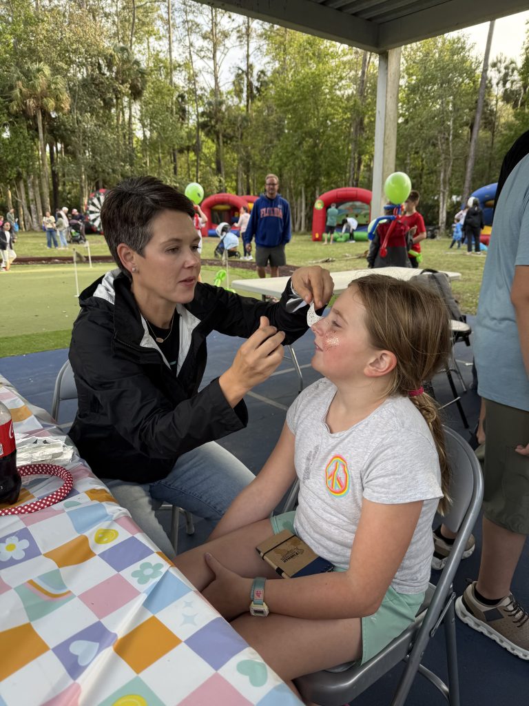 Face painting was among the many family-friendly activities featured during the event. Photo courtesy Ocean Palms Elementary PTO