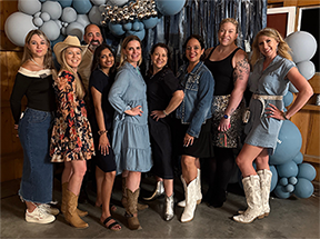 St. Johns County Chamber staff at the 2025 Denim & Diamonds Gala 2 St. Johns County Chamber of Commerce staff pose at the 2025 Denim and Diamonds Gala. Photo courtesy of St. Johns County Chamber of Commerce