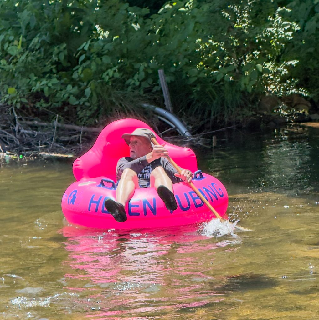 Tubing along the river. Photo by Debi Lander