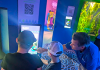Durbin Creek Elementary partners with Florida Aquarium Students visit an interactive exhibit at he Florida Aquarium. Photo courtesy of Chantelle Gauthier