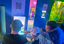 Students visit an interactive exhibit at he Florida Aquarium. Photo courtesy of Chantelle Gauthier
