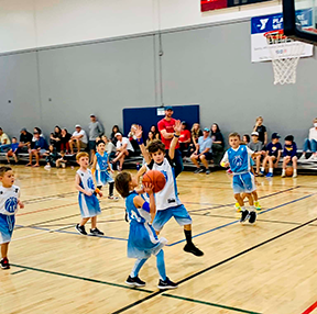 basketball Young athletes compete during a First Coast YMCA youth basketball game. Photo courtesy of First Coast YMCA