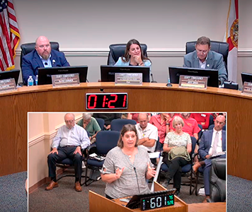 Nassau County commissioners adopt budget with library cuts, delay Wards Creek vote Agnes Lyden of Fernandina Beach addresses the Nassau County Board of County Commissioners on Sept. 28, speaking out against reduced library services and emphasizing their importance in bridging the digital divide for families. Photo courtesy Nassau County Board of County Commissioners