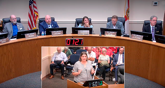 Agnes Lyden Agnes Lyden of Fernandina Beach addresses the Nassau County Board of County Commissioners on Sept. 28, speaking out against reduced library services and emphasizing their importance in bridging the digital divide for families. Photo courtesy Nassau County Board of County Commissioners