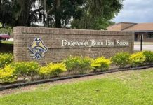Fernandina Beach High School entrance sign. Submitted