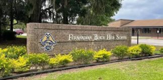 Fernandina Beach High School entrance sign. Submitted