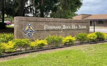 Fernandina Beach High School entrance sign. Submitted