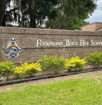 Fernandina Beach High School entrance sign. Submitted